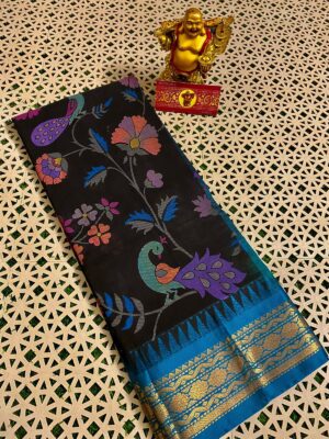 Gadwal Cotton Printed Sarees - Image 10