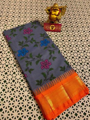 Gadwal Cotton Printed Sarees - Image 6