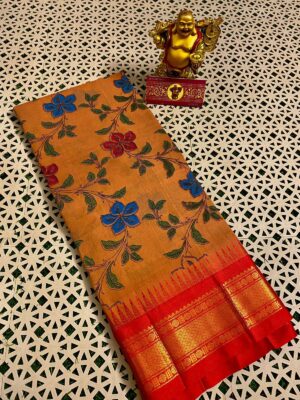 Gadwal Cotton Printed Sarees - Image 17