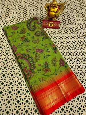Gadwal Cotton Printed Sarees - Image 28