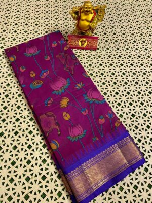 Gadwal Cotton Printed Sarees - Image 20