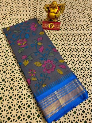Gadwal Cotton Printed Sarees - Image 4