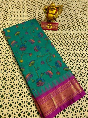 Gadwal Cotton Printed Sarees - Image 7