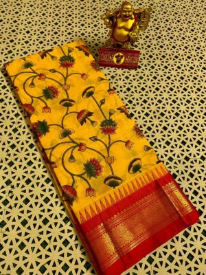 Gadwal Cotton Printed Sarees - Image 21