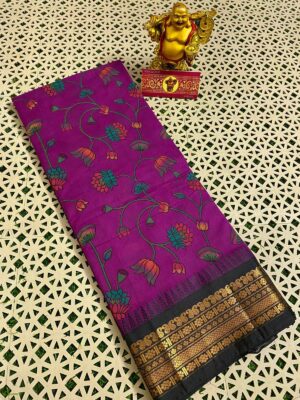 Gadwal Cotton Printed Sarees - Image 5