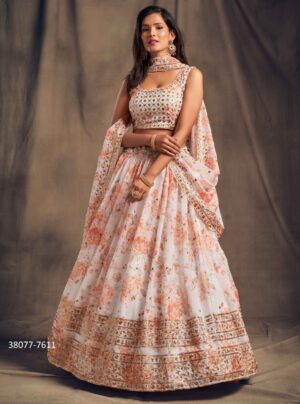 Organza Floral Lehenga Set - Image 8