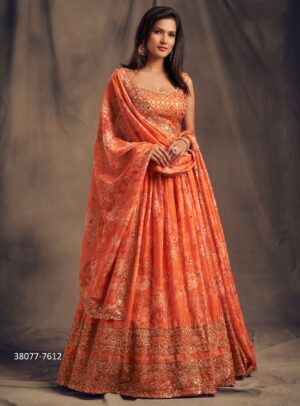 Organza Floral Lehenga Set - Image 4