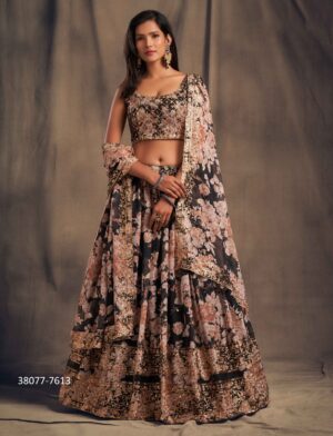 Organza Floral Lehenga Set - Image 9