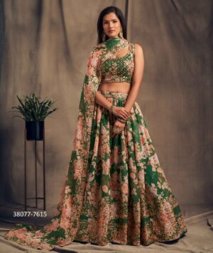 Organza Floral Lehenga Set - Image 7