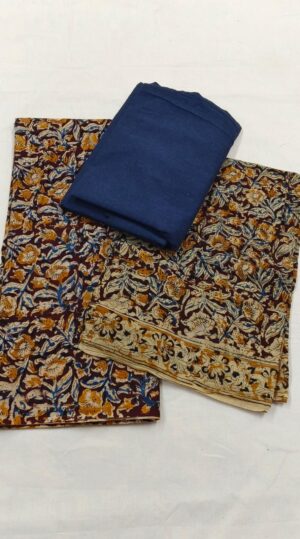 Kalamkari Ikkat Dress Material