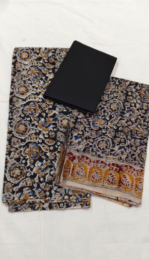 Kalamkari Ikkat Dress Material - Image 13