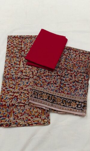 Kalamkari Ikkat Dress Material - Image 4