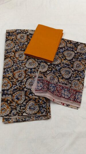 Kalamkari Ikkat Dress Material - Image 8