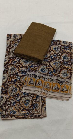 Kalamkari Ikkat Dress Material - Image 3