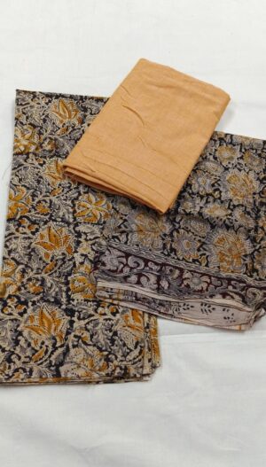 Kalamkari Ikkat Dress Material - Image 12