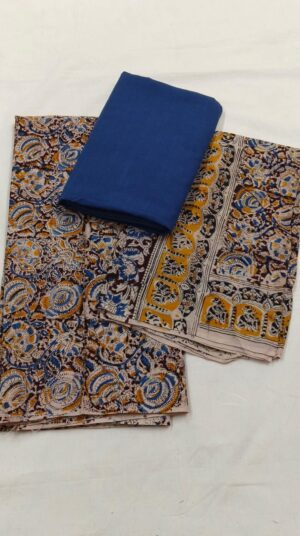 Kalamkari Ikkat Dress Material - Image 9