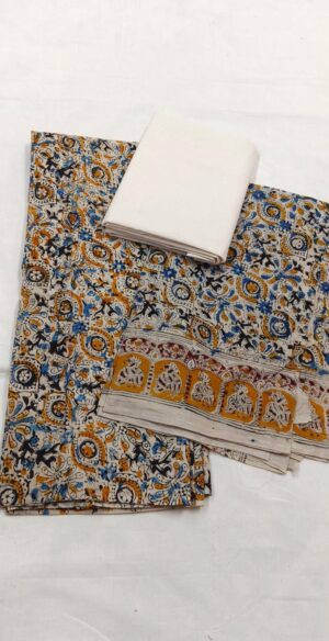 Kalamkari Ikkat Dress Material - Image 14
