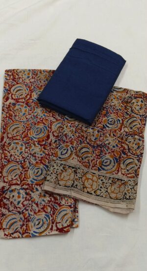 Kalamkari Ikkat Dress Material - Image 7