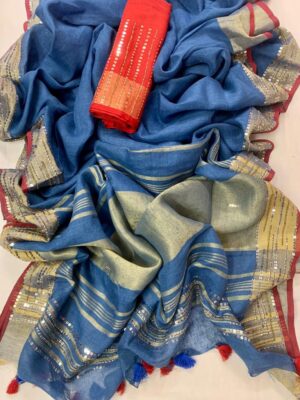 Linen Saree - Image 4