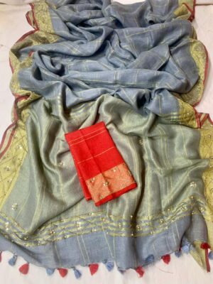 Linen Saree - Image 25
