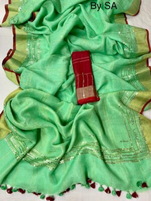 Linen Saree - Image 2