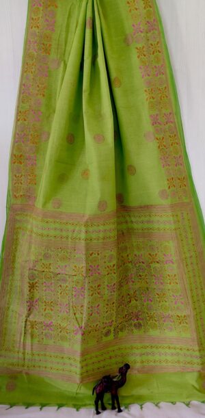 Cotton Kantha Stitch Saree - Image 20