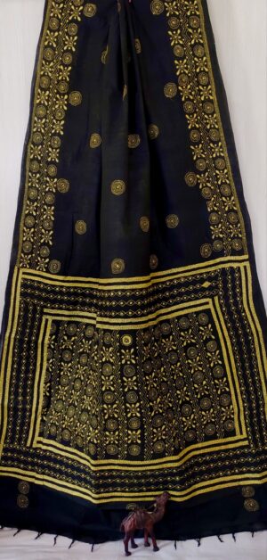 Cotton Kantha Stitch Saree - Image 16