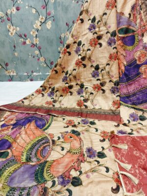 Hand Katha Weaving Saree - Image 2
