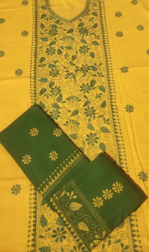 Kantha Stitch Dress Material - Image 4