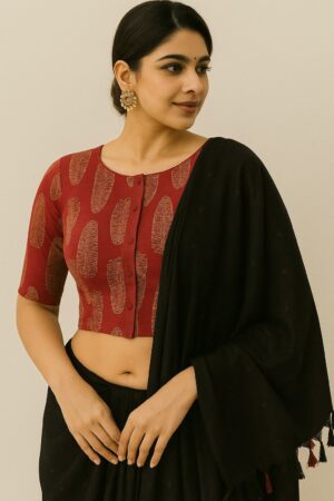 Readymade Ajrakh Blouse - Image 9