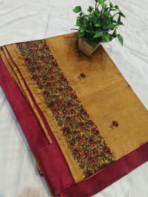 Semi Tussar Saree - Image 16