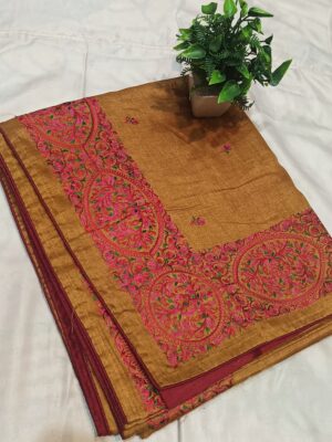 Semi Tussar Saree - Image 14