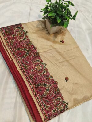 Semi Tussar Saree - Image 17