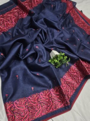 Semi Tussar Saree - Image 12