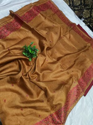 Semi Tussar Saree - Image 20