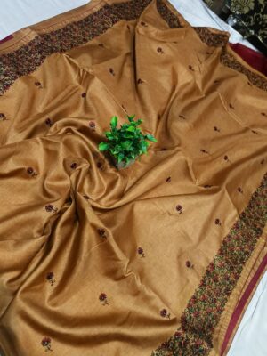 Semi Tussar Saree - Image 13
