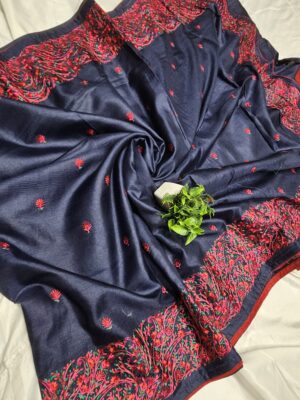 Semi Tussar Saree - Image 19