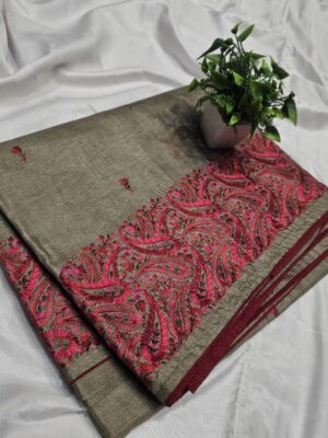 Semi Tussar Saree - Image 11