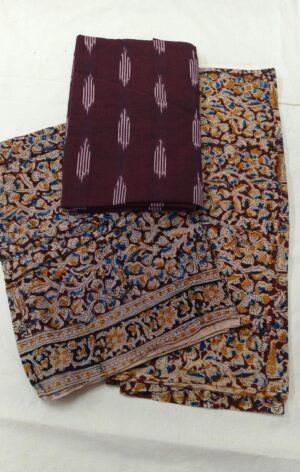 Ikkat Kalamkari Dress Material - Image 19
