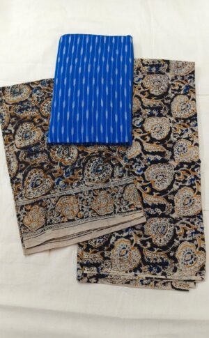 Ikkat Kalamkari Dress Material - Image 8