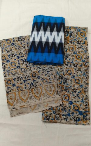 Ikkat Kalamkari Dress Material - Image 24
