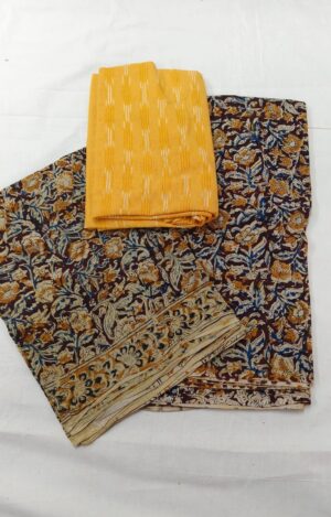 Ikkat Kalamkari Dress Material - Image 28