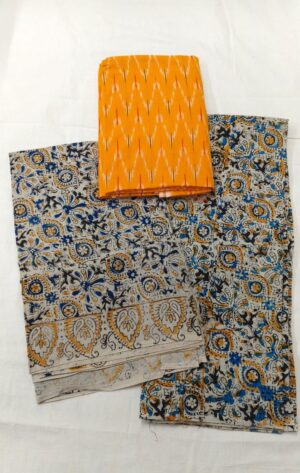 Ikkat Kalamkari Dress Material - Image 6