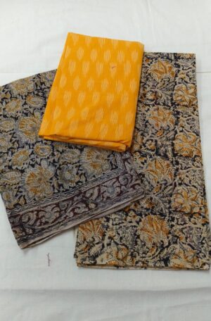 Ikkat Kalamkari Dress Material - Image 2