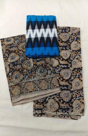 Ikkat Kalamkari Dress Material - Image 22