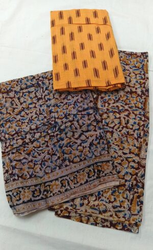 Ikkat Kalamkari Dress Material - Image 14