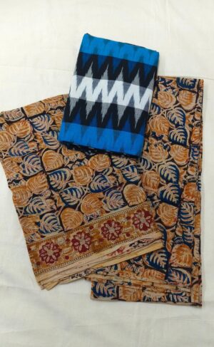 Ikkat Kalamkari Dress Material - Image 7