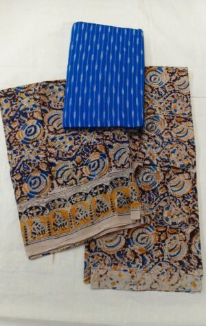 Ikkat Kalamkari Dress Material - Image 13