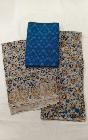 Ikkat Kalamkari Dress Material - Image 20