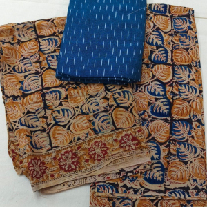 Ikkat Kalamkari Dress Material